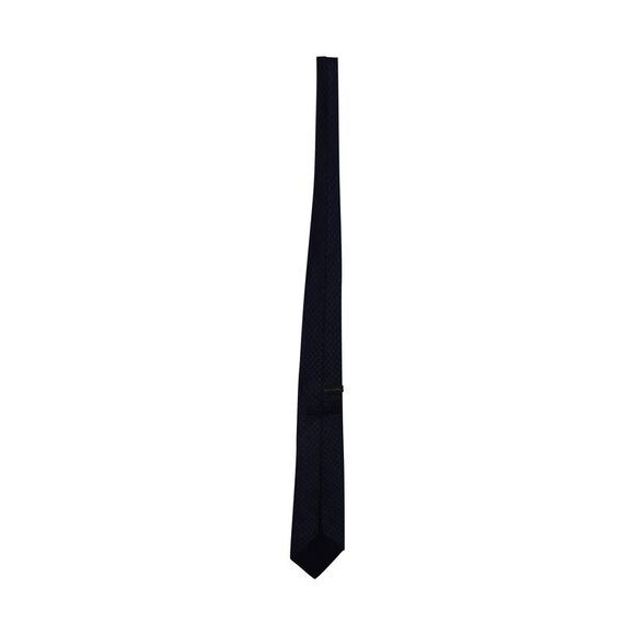 Bvlgari Printed Tie in Navy Blue Silk - Picture 4 of 5